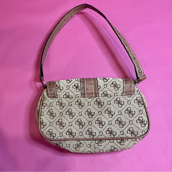 Guess Y2K Brown Monogram Purse Cute Clutch - Picture 2 of 4